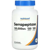 Nutricost , Serrapeptase, 120 000 SPU, 120 kapslar