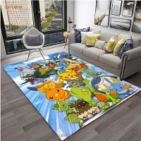 HGHT Pokemon Pikachu Tecknad Anime Söt Matta för Vardagsrum Sovrum Matta Kök Dörr Barn Halkfri Golvmatta Alfombra Födelsedagspresent 60*90cm