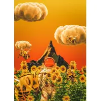 Flechazo poster Rapparen Stjärna Tyler Skaparen Blompojke Musikaffisch Dukmålning Estetisk väggkonst för bar Café Rum Heminredning 60x90cm No Frame