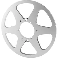 Lixada 14 10,5 tum tom bandspole aluminiumlegering 6 hål universell öppning maskindel tom upptagningsspole silver