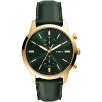 Fossil Mode herrklocka: Kvarts Kronograf, Arbete och Resa Läderarmband FS5599
