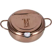 TOMTOP JMS Fritös i rostfritt stål med termometer 3,2L Non-stick fritösgryta Köksredskapstillbehör Eller rosa guld färg