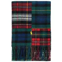 Ralph Lauren Pc1363 600 Pony Patchwork Rutig Fransmuff PC1363-600