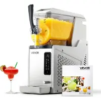 Vevor Slushiemaskin, 3L/100oz Ingen is behövs Slushiemaskin för hemmet, Frysdryckesmaskin med enkel tank, Margaritamaskin med självrengöring, för frysta margaritas, frappés, milkshake med mera
