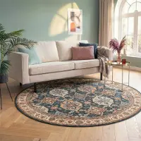 FRAAI Rund vintage matta | Imagine Oriental Rustik hos Volero | Ø 100 cm | Polyester | Symmetrisk | Rund | Låg lugg