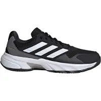 Adidas Sportsko 'CourtJam Control 3' mörkgrå / svart / vit