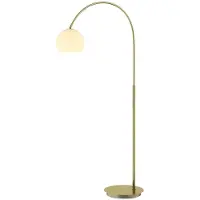 LINDBY Golvlampa , Cynthia, Guld / mässing, Vardagsrum, Glas, Modern