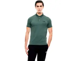 EA7 för män. 8NPF14_PJVQZ Core Identity Slim grön polotröja (5XL), Casual, Bomull, Kort ärm