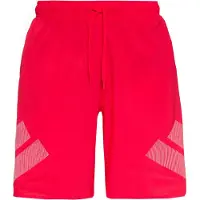 Adidas Boardshorts 'Big Bars' ljusröd / vit