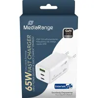 MediaRange 65w Usb-a-och Usb-c-väggladdare