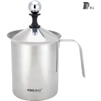King Hoff skummare för mjölk, visp/piskare, stål, 0,8 l