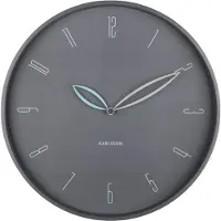 Karlsson väggklocka Petals dark grey KA6012GY