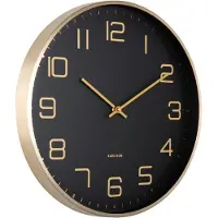 Karlsson väggklocka Elegance Glow black KA5973BK