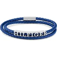 Tommy Hilfiger Blue Woven Leather Bracelet