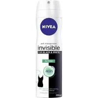 Nivea Black & White Osynlig Aktiv Deodorant Spray 200 ml
