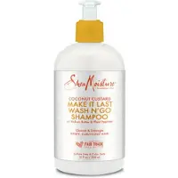 Shea Moisture SheaMoisture Coconut Custard Make It Last Wash N' Go Shampoo 13 fl oz frpackning med 1