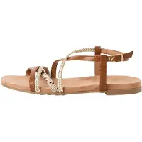 Tamaris Remsandal konjak / cappuccino / guld / svart