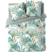Douceur d'intérieur set med sängkläder med bladmönster, LOUNA, 240 x 220 cm