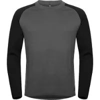 Hellner Men's Wool Warm Base Layer Long Sleeve Phantom/Black Beauty