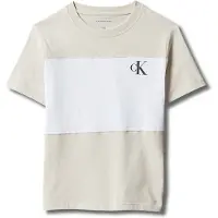Calvin Klein Jeans T-shirt beige / svart / vit
