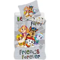 Paw Patrol Sängkläder för barn - Grå 140x200cm, 70x90cm mikrofiber