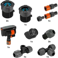 Gardena Sprinklersystem 08272-20 Startsats pipeline fyrkantig sprinkler Snabbkoppling