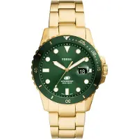Fossil Analog klocka guld / mörkgrön