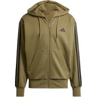 Adidas Essentials 3 Stripes Fleece Sweatshirt Med Dragkedja