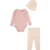 Fixoni Set - Leggings/Mössa/Body l/ä - Shadow Grå - - 74 - Body L/Ä