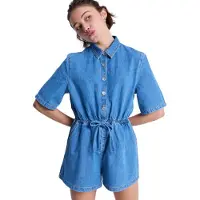 Roxy Real Tomorrow Denim Kortärmad Romper