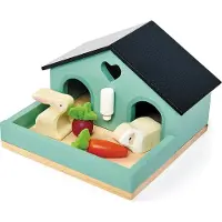 Tender Leaf Toys Träleksaker- Gosedjursset - Dockhus - Kaniner - - One Size - Leksaksdjur