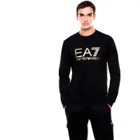 Emporio Armani för män. 7M002278_AF22266 Sweatshirt Core svart (XXS), Casual, Bomull