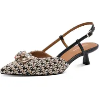 Tamaris Slingback pumps beige / cappuccino / svart