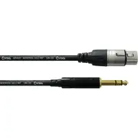Cordial CFM 1,5 FV XLR anslutningskabel [1x XLR-kontakt - 1x Jack 6,3 mm] 1,50 m svart