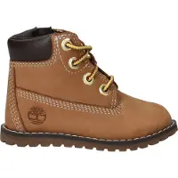 Timberland för pojkar. TB1A125Q2311 Bruna Pokey Pine ankelkängor i läder (25), Hud, Karta, Zip, Casual, barnmode
