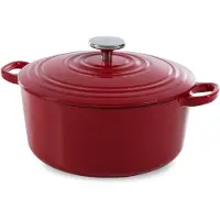 BK Kksredskap Bourgogne Emaljerat Gjutjrn 7QT Hollndsk Ugn Chili Rd