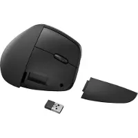 HP 925 - Vertikal mus - 6 knappar - trådlös - Bluetooth 5.3, 2.4 GHz - trådlös USB-mottagare - svart - hållbar förpackning