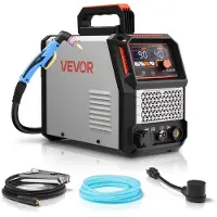 Vevor Plasmaskärare, 65A beröringsfri pilotbågsplasmaskärmaskin, 220V digital display IGBT-växelriktare med 2T/4T-funktion och justerbar PA/PT-tid för hemreparationer, verkstäder