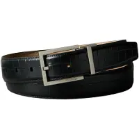 Calvin Klein Croc Embossed Square Buckle Belt