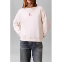 Calvin Klein Sweatshirt 'CLASSIC' beige / pastellrosa