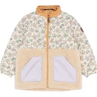 Mikk-Line Fleecejacka - Teddy/Quiltad - Mix AOP - - 4 år (104) - Fleecejacka