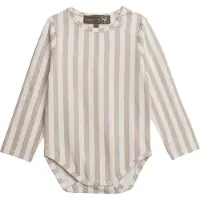 Hanevild Body l/ä - Striped - Summer Sand - - 1 år (80) - Body L/Ä