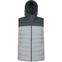 Mountain Warehouse Mens Seasons Hooded Vadderad Gilet (Ljusgrå)