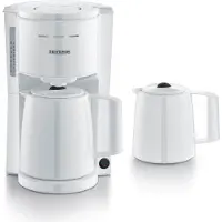 Severin KA 9309 Kaffebryggare Vit Isolerad kanna