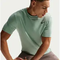 Nike Tränings T-Shirt Dri-FIT Solid Crew - Grön/Svart, storlek Small