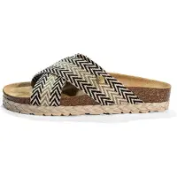 Bayton Pantolette 'BURGOS' beige / mörkbeige / svart