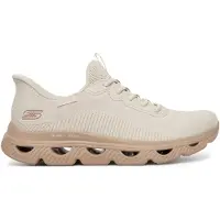 SKECHERS för kvinnor. 117629 Slip-ins Bobs Sport Arc Waves beuge tofflor (37), Beige, Karta, Nyckelband, Casual