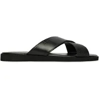 BOSS för män. 50563155 Flip flops med enfärgade remmar svart (45), Karta, Ingen, Casual