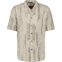 No-excess Kortärmad Jacquard Skjorta Tryck Kit Off-White Grå Storlek