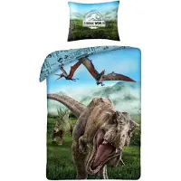 Halantex SP. z.o.o. Jurassic World dino-sängkläder 2-i-1 design – 100 % bomull